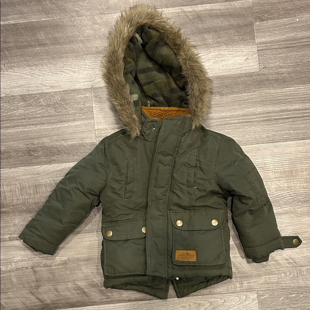 Carter's Orange Fleece-Lined Jacket